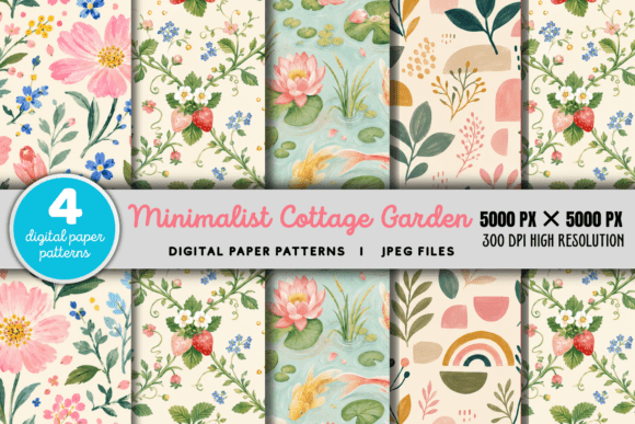 Download Minimalist Cottage Garden Floral 1 - Minimal Collection