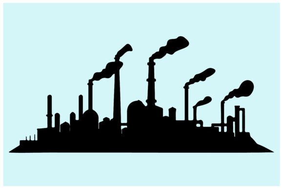 Download Manufacturing Plant Silhouette Clipart - Manufacturing plant Collection