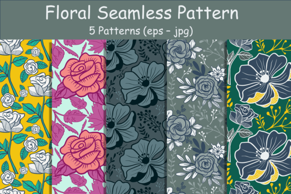 Download Flowers Seamless Patterns. Floral Repeat - Repeat Collection