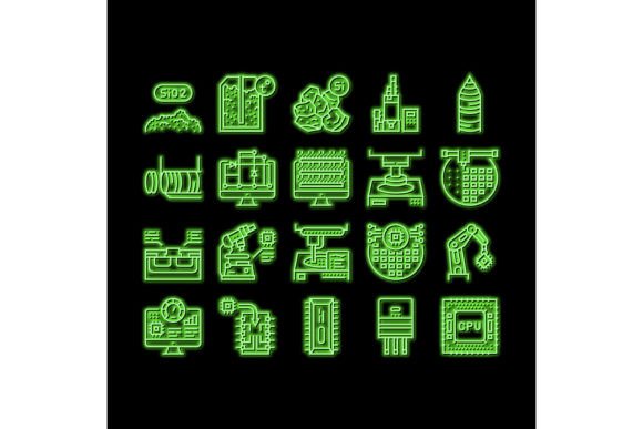 Download Semiconductor Manufacturing Plant Neon - Manufacturing plant Collection