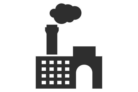Download Manufacturing Plant Black Icon. Producti - Manufacturing plant Collection