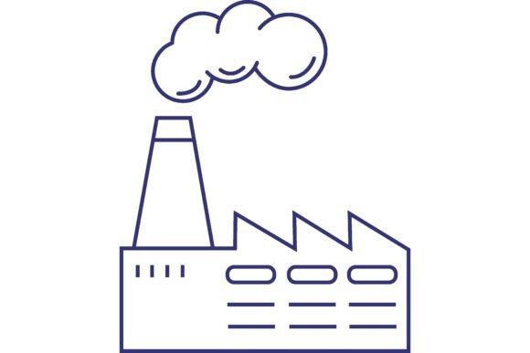 Download Manufacturing Plant Line Icon. Chemical - Manufacturing plant Collection